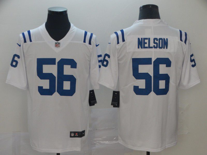Men Indianapolis Colts 56 Nelson White Nike Vapor Untouchable Limited NFL Jersey
